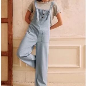 Sezane Brian Jumpsuit Bleu Très Clair - Size 40